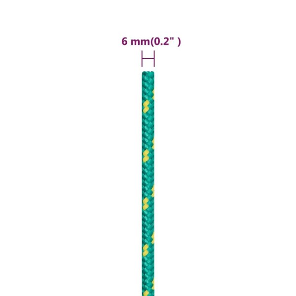 Berkfield Boat Rope Green 6 mm 100 m Polypropylene