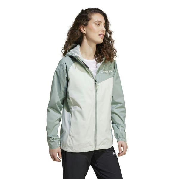 Adidas Womens/Ladies Terrex Two Tone Rain.RDY Jacket - Linen Green - 