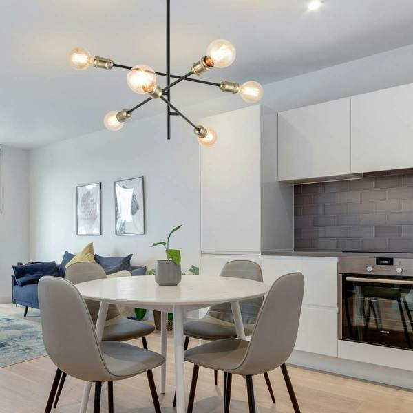 COSYLYTE Charlton 6 Light Adjustable Arm Ceiling Light