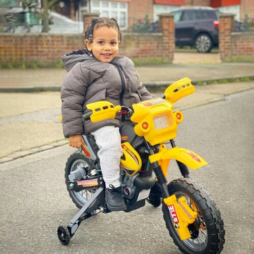HOMCOM 6V Kids Electric Motorbike Motorcycle Ride On for 3-6 Years Yellow