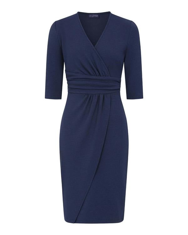 HotSquash Ascot Mock-Wrap Dress