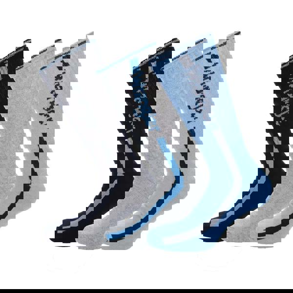 Wrangler Unisex Adult Sports Socks (Pack of 3) - Blue/Black/Grey