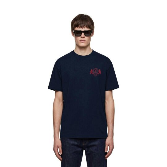 By Lanvin Paris Shield Logo Navy Blue T-Shirt