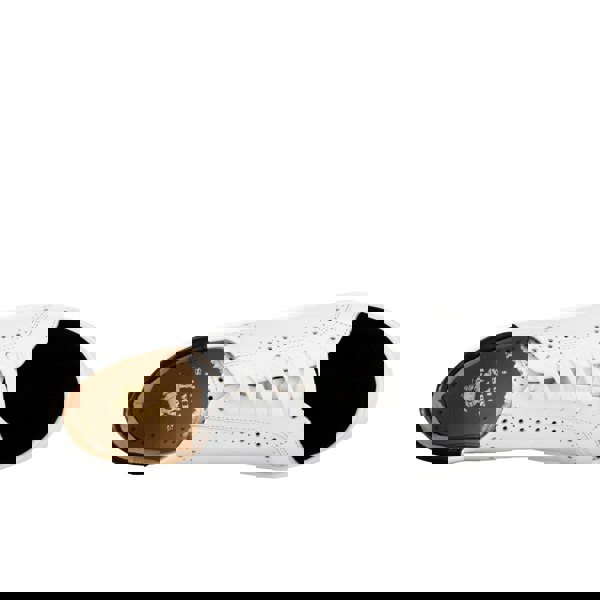 Embassy London Serena - Black & White - Women’s Leather Trainer with Brogue Details