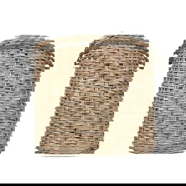 Round Willow Patio Planter With Black Plastic Lining