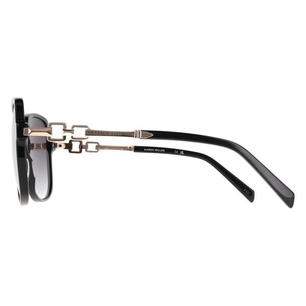 Karen Millen Sunglasses KM5065 Thea 001 Black Smoke Grey Gradient