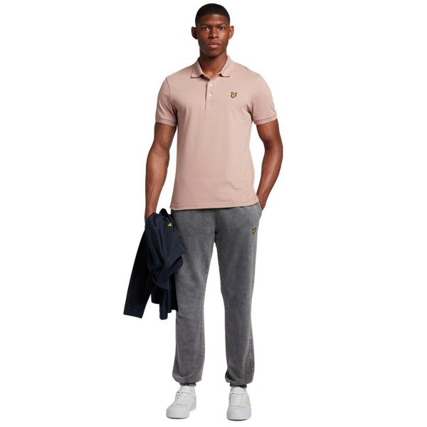 Lyle & Scott Branded Chest Logo Mauve Dusk Polo Shirt