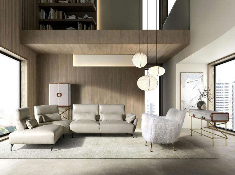Angel Cerdá Hill Sideboard in Fabric, Walnut and Golden Polished Steel 3272