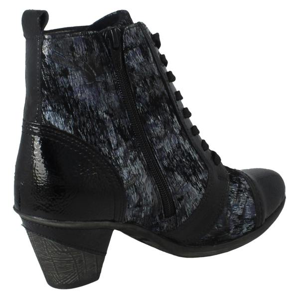 Remonte Ladies Remonte Metallic Print Heeled Boots D8797