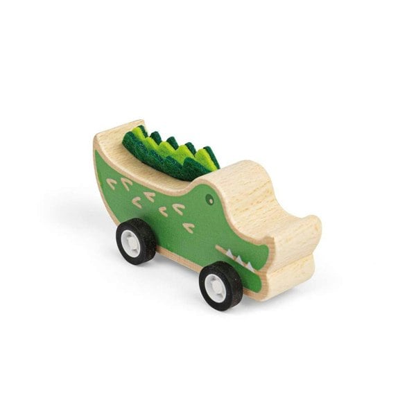 Bigjigs Toys Animal Pull Backs - Fox, Croc (Pk 2)