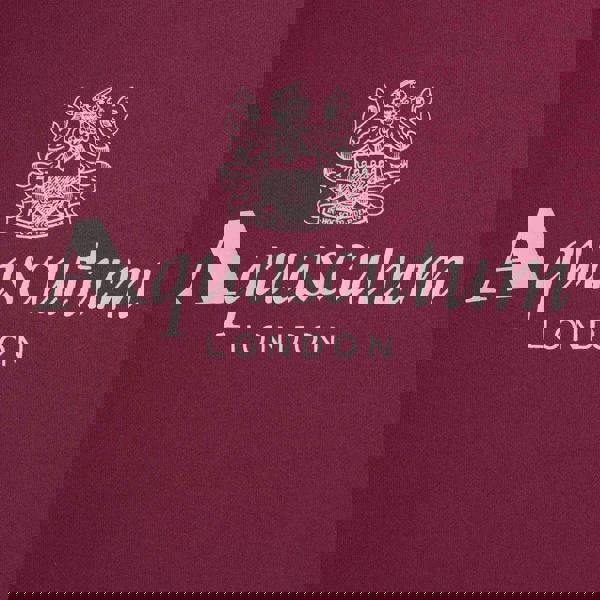 Aquascutum Active Active Big Logo Crew Neck Fleece Cordovan S