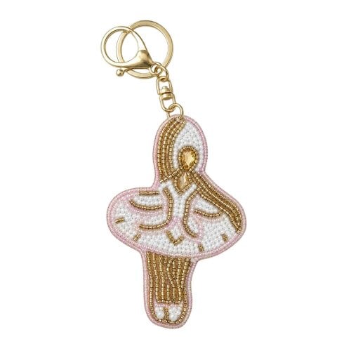 Gold Trip Ballerina Beaded Keyring