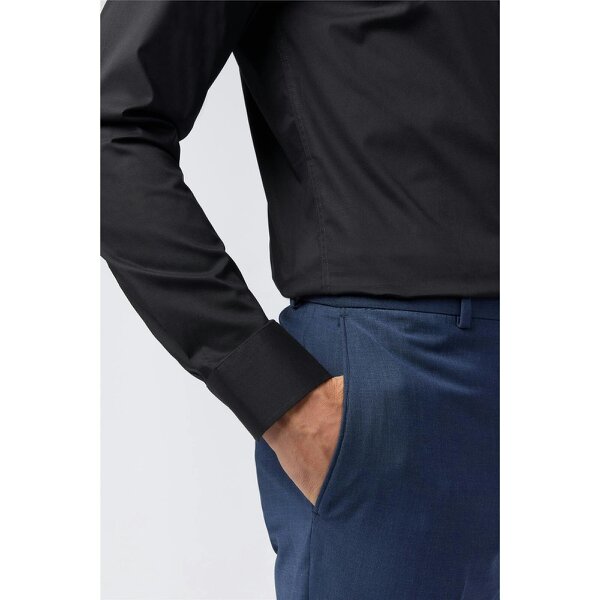 Limehaus Slim Fit Black Stretch Shirt