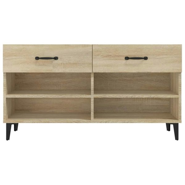 Berkfield Shoe Cabinet Sonoma Oak 102x35x55 cm Engineered Wood