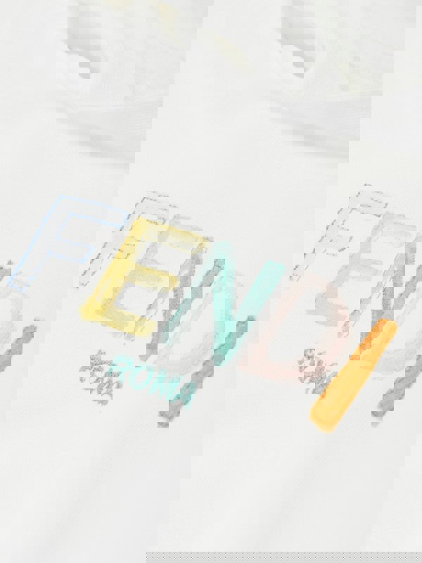 Fendi Kids Fendi Girls Cropped Hoodie in White