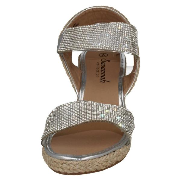 Savannah Ladies Savannah Wedge Glitter Sandals F12035