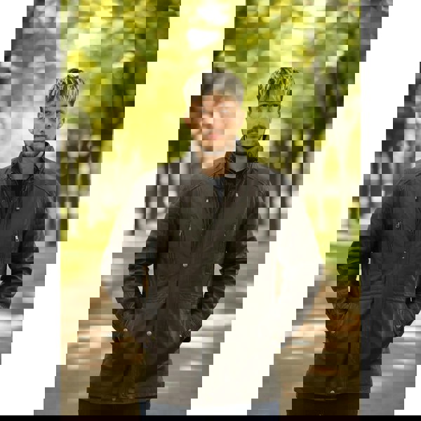 Leather Company Men's Lambskin Leather Mid Length Jacket