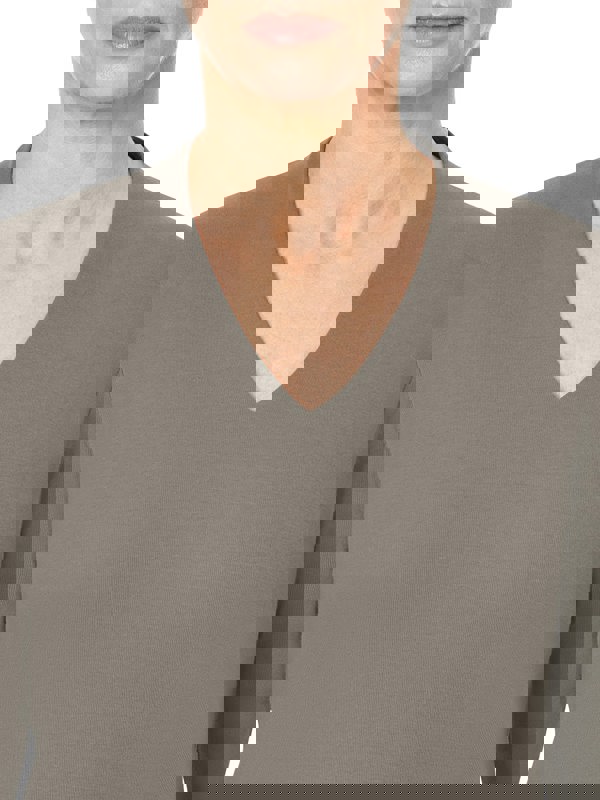 PennyPlain High Back V-neck Top - Sage