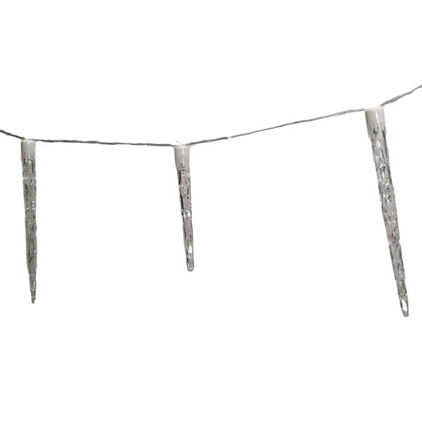 Samuel Alexander 4.7m Set of 10 In-Lit Icicle Lights with 40 LEDs in Cool White