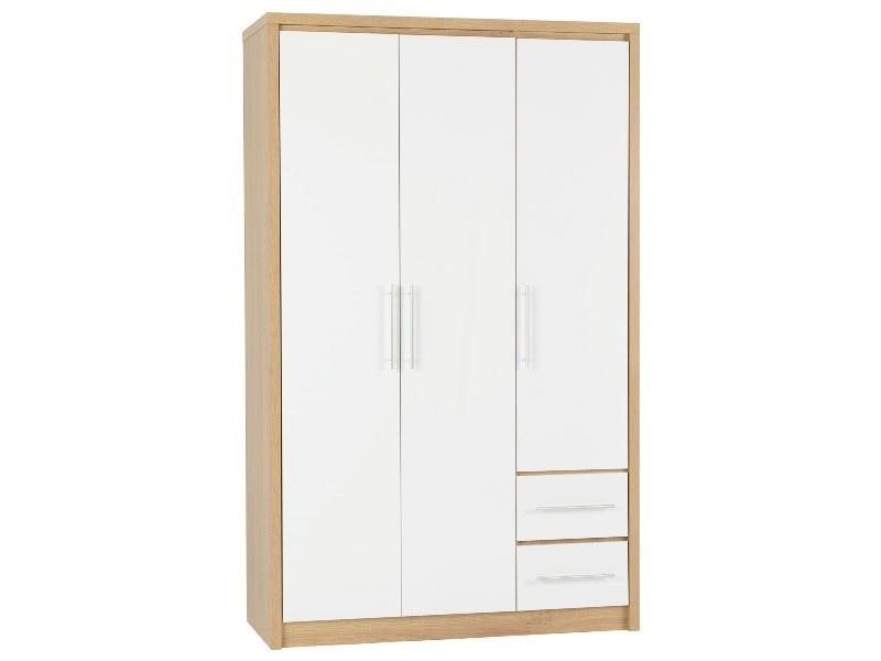 Seconique Seville 3 Door 2 Drawer Triple Wardrobe