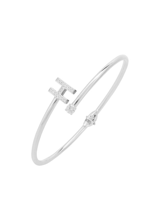 Initial 'H' silver bracelet.