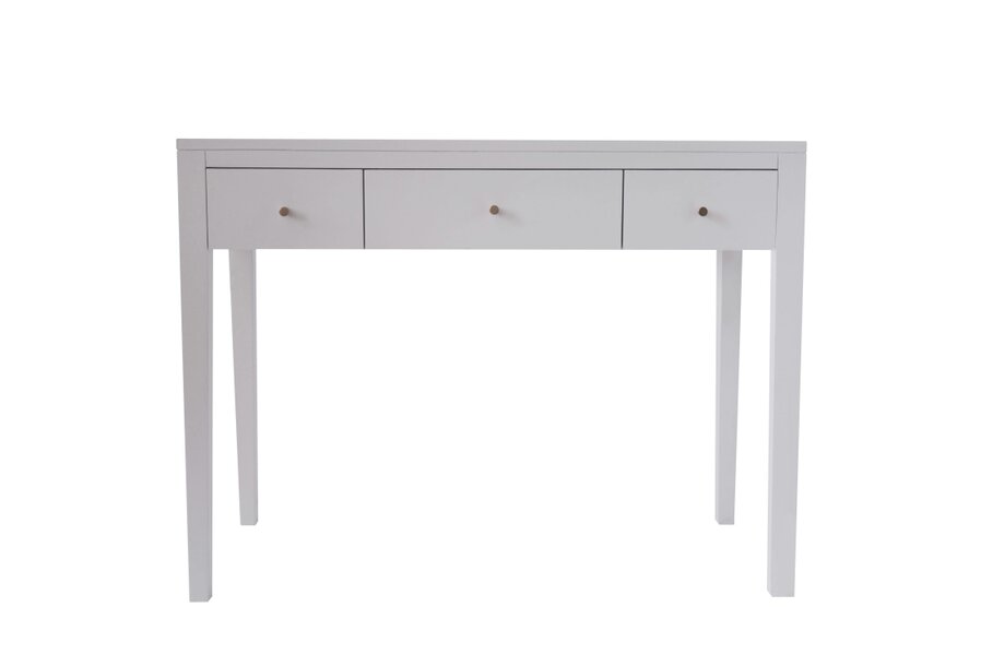 Wyld Haus Cordoba White Wood Grain Three Drawer Desk
