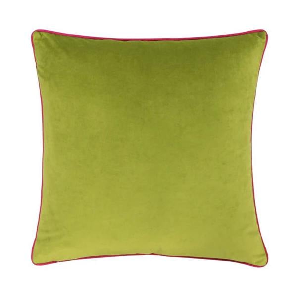 Furn Meridian Velvet Cushion Cover - Lime/Hot Pink - 