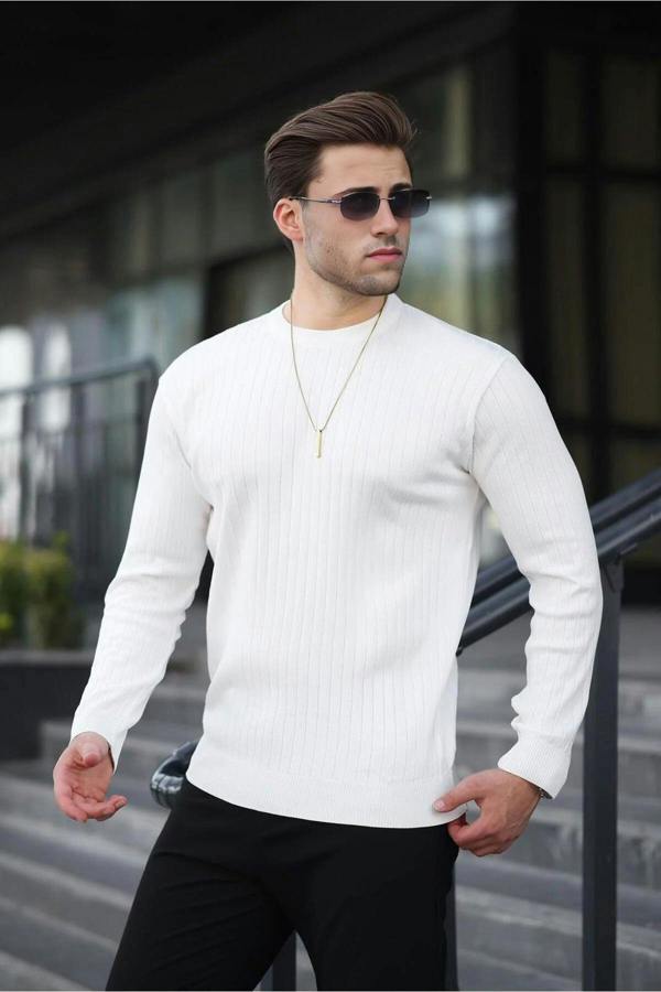 WOVCOR Crew Neck Long Sleeve Men's Sweater