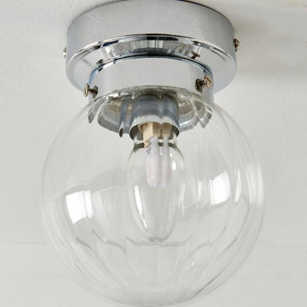 Pagazzi Lighting Amelie IP44 Flush Polished Chrome Ceiling Light