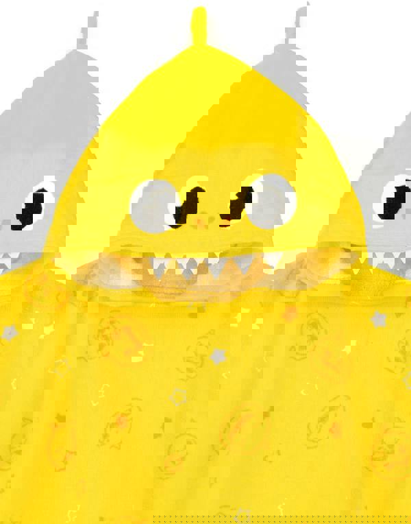 Baby Shark Unisex Kids Multicoloured Novelty Character 3D Hood Poncho Towel (One Size)