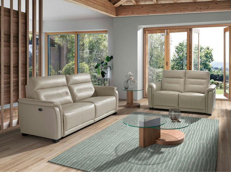 Angel Cerdá Round tempered glass and walnut corner table 2036