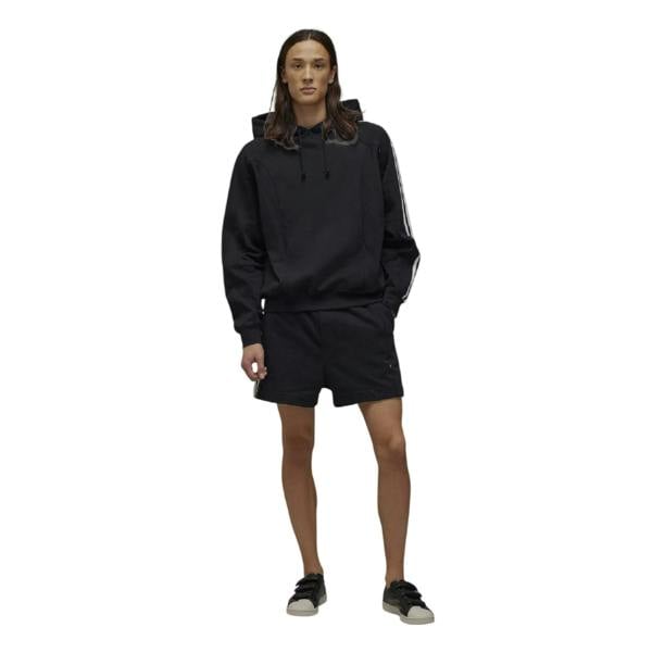 Y-3 Mens French Terry 3 Stripes Shorts - Black - 
