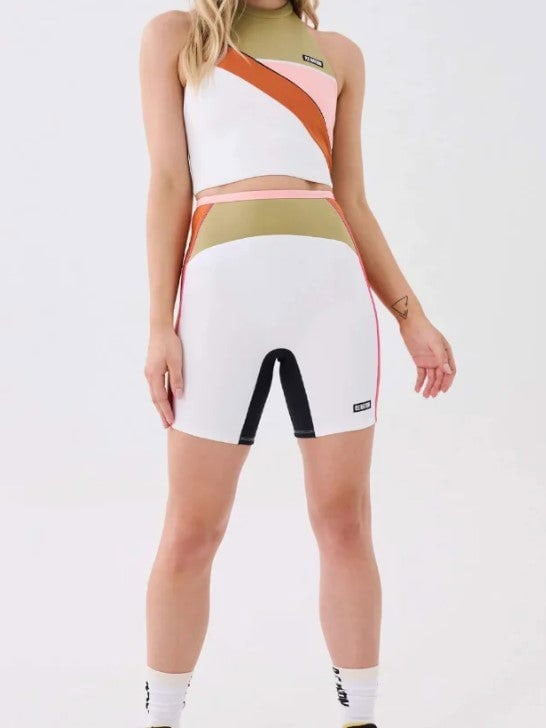 P.E Nation PE Nation Womens Air Time Bike Short in White