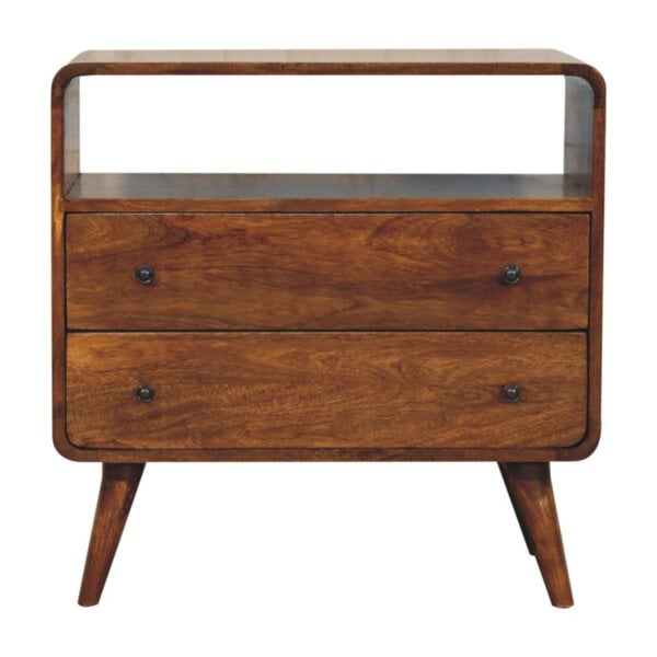 Wyld Haus Trento Curved 2 Drawer Charm Console Table
