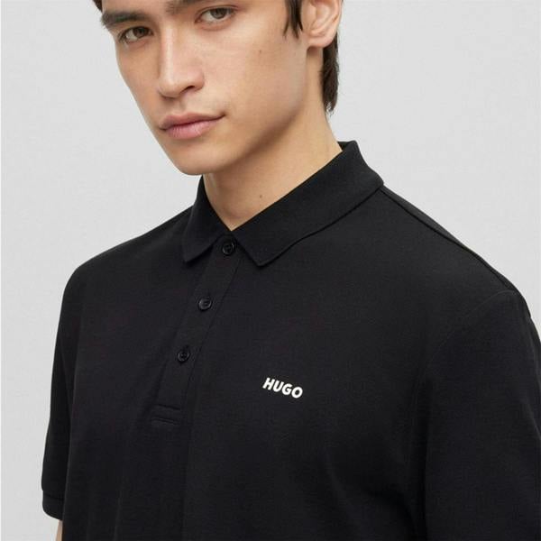 Hugo Mens Donos Cotton Polo Shirt - Black - 