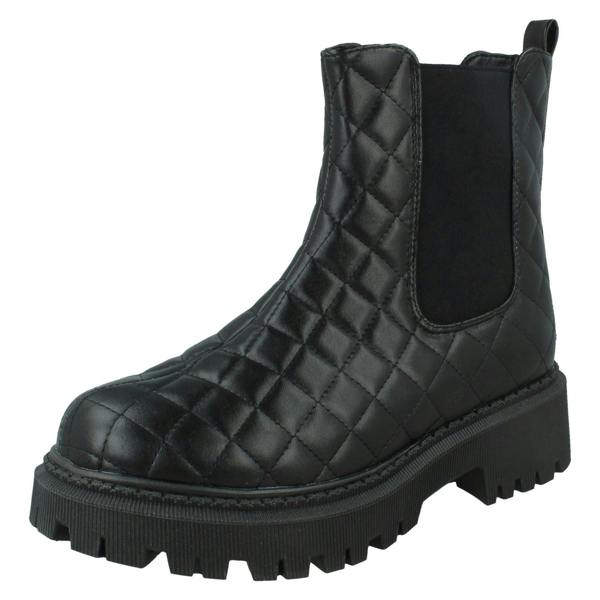 Spot On Ladies Spot On Chunky Ankle Boots F51171