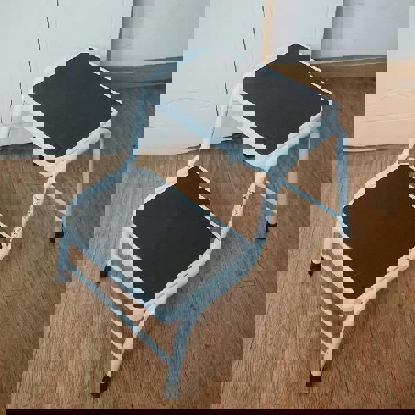 Gr8 Home Double Step Caravan Stool Steel Non Slip Mat Door Ladder Van Motorhome Camper