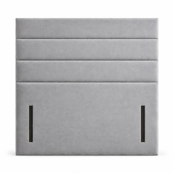 Great British Beds Horizontal Line Headboard - Silver Plush