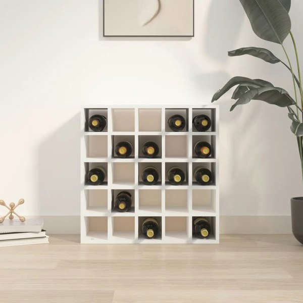 Berkfield Wine Cabinet White 56x25x56 cm Solid Wood Pine