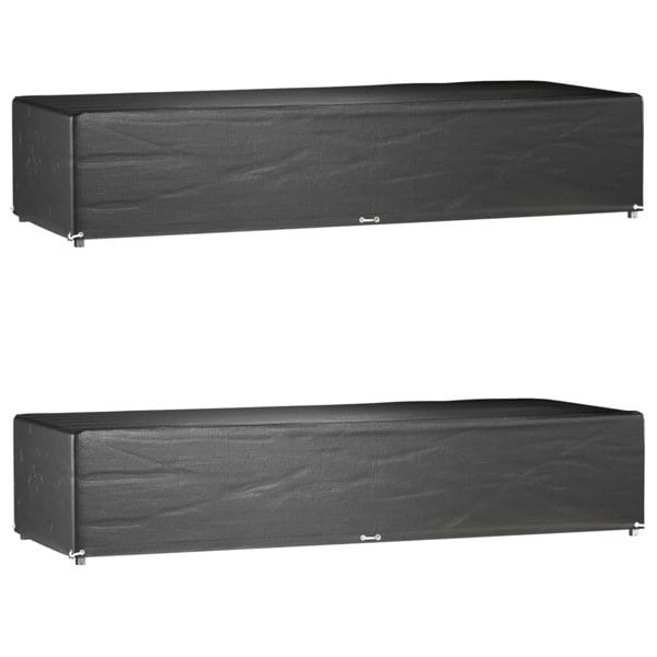 Berkfield Sunlounger Covers 2 pcs 12 Eyelets 205x75x40 cm Polyethylene