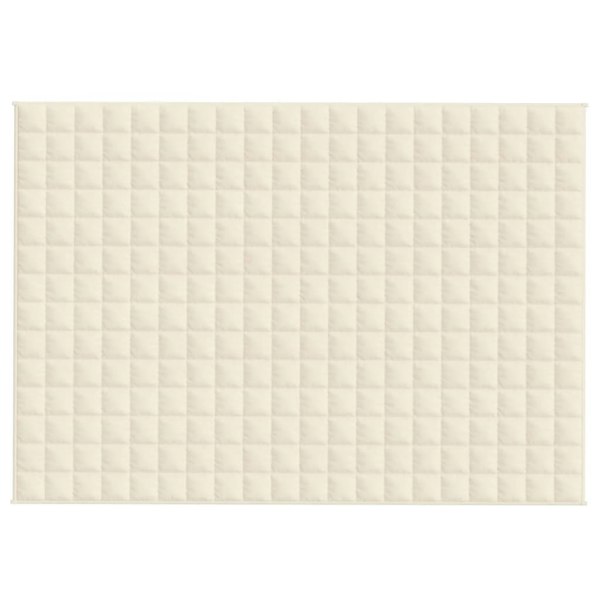 Berkfield Weighted Blanket Light Cream 138x200 cm Single 10 kg Fabric