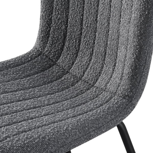 Set of 2 Teddy Faux Fur Stitched Design Dining Chairs Bella