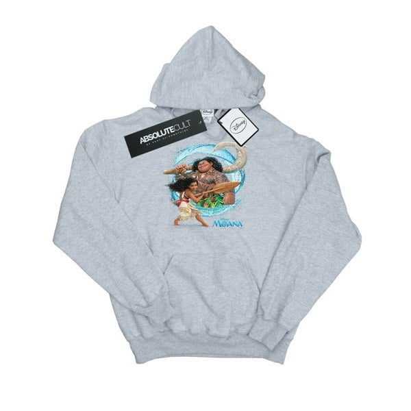 Disney Boys Moana And Maui Wave Hoodie - Sports Grey