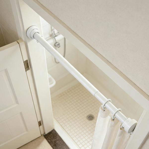 Havendro Extendable Telescopic Shower Curtain Rail Rod 74-132cm Diameter 25mm Pole