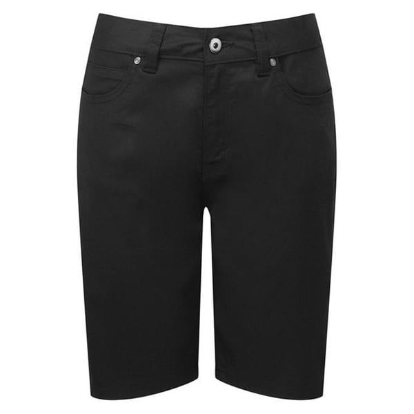 Premier Womens/Ladies Chino Shorts - Black