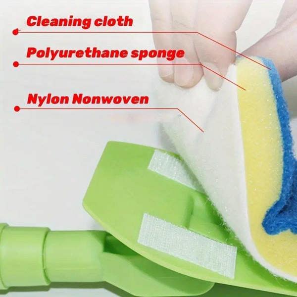 Dyzi Multifunctional Bathroom Mop Tile Cleaning Kit Extendable Pole