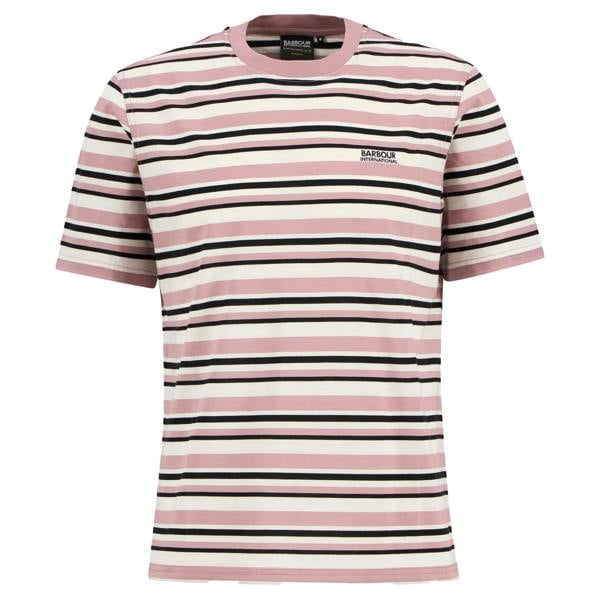 Barbour International Burnwood Stripe T-Shirt Woodrose