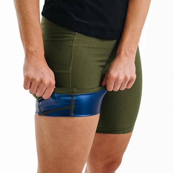 RDX Sports SWEAT WOMEN'S SHORTS W1 ARMY GREEN