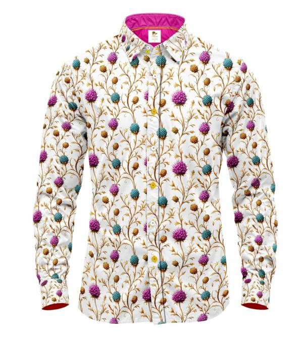 HIGHLAND THISTLES PRINT SHIRT - Claudio Lugli Shirts