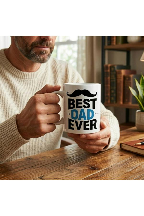 Dyzi Best Dad Ever Mug Ceramic Coffee Cup